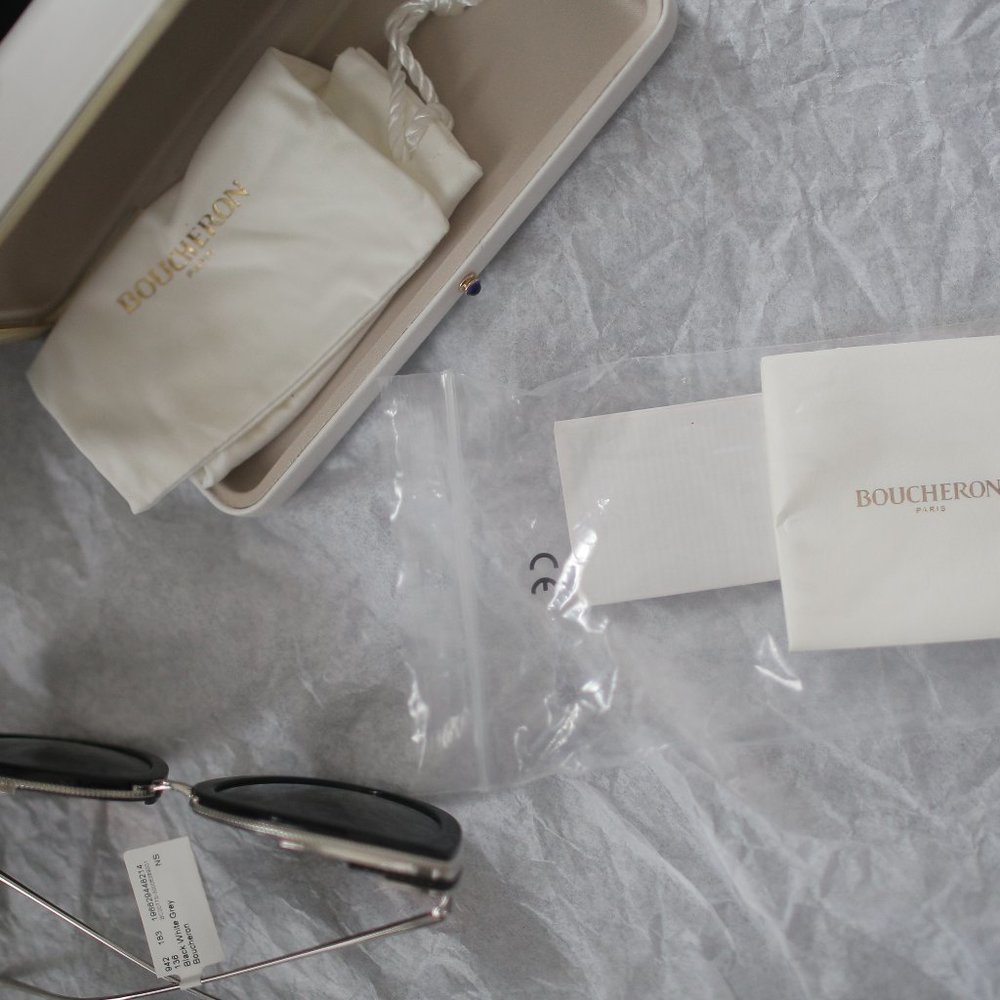 NWT Boucheron Cat Eye Black Sunglasses. - Picture 6 of 11